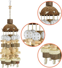 KATUMO Bird Toy, Large Parrot Natural Wooden Blocks Chewing Toy Suits for African Grey Cockatoos - Plastic ball - image 3