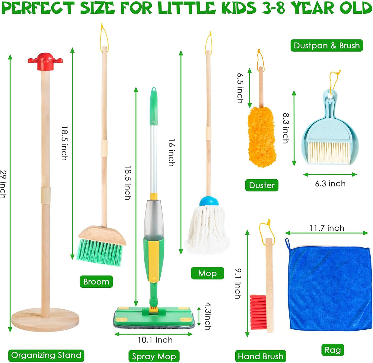 WOODMAM Wooden Kids Cleaning Set - SprayMop Edition - image 2