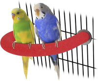 U-Shaped Large Parrot Perch, Quartz Bird Perch for Cage – Essentials for Birds - Small / Red