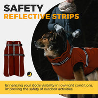 Dog Coat for Large Dogs Waterproof Dog Jacket with Harness Built in – Essentials for Dogs - XXX-Large / Orange - image 4