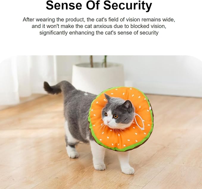 EWES Cat Cone Collar Soft L Size Alternative Neck Cones to Stop Licking Kitten Comfy Elizabethan Collars After Surgery Neuter Dog Donut Collar for Pet e Collar Recovery Shame