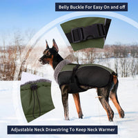 IECOii Extra Warm Reflective Dog Coat - Large(Chest:20.9-24.4 in) / Army Green - image 2