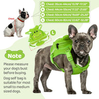 Dog Harness with Backpack - Small / Green Frog - image 3