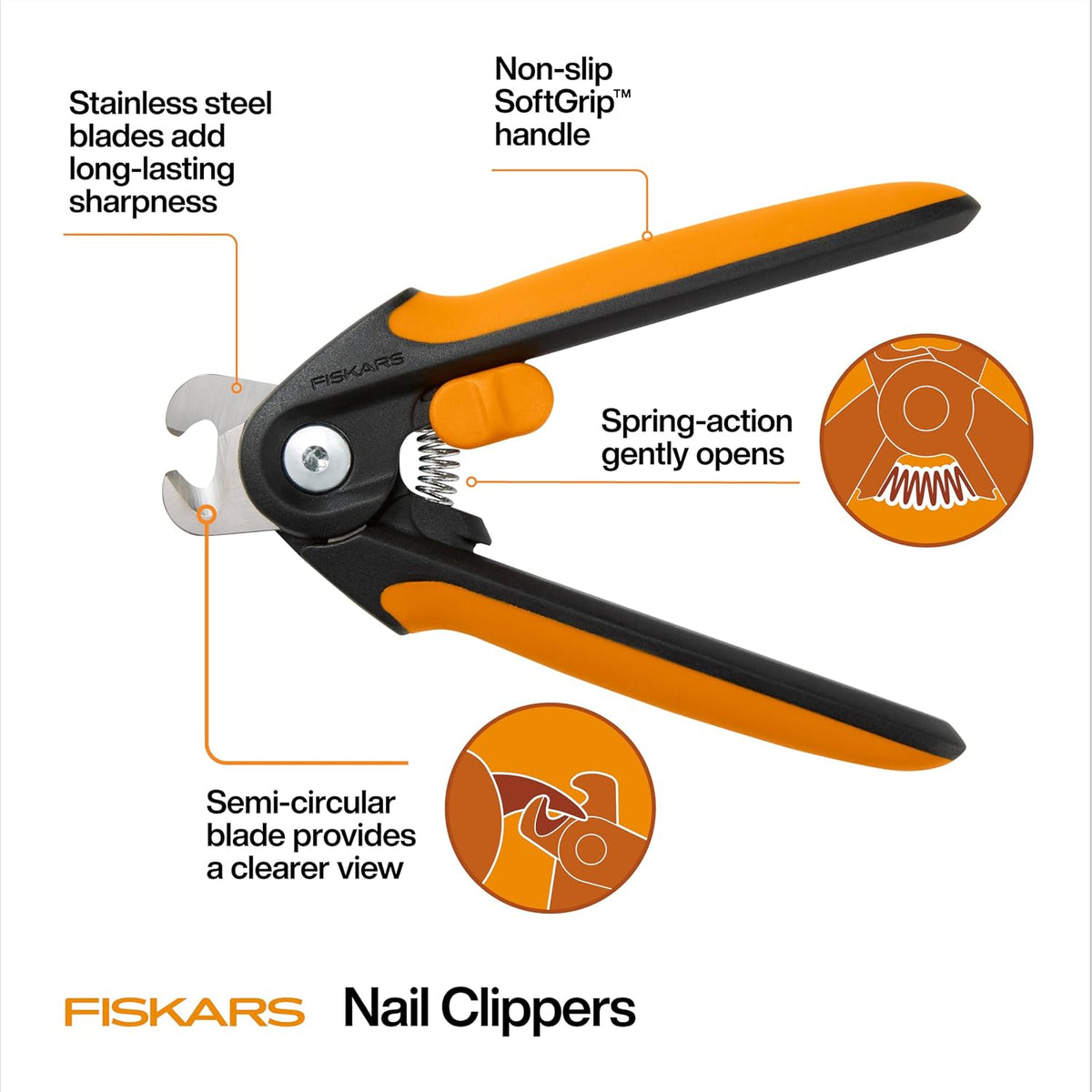 Fiskars Pet Large Nail Clippers - Large (Pack of 6) - image 2