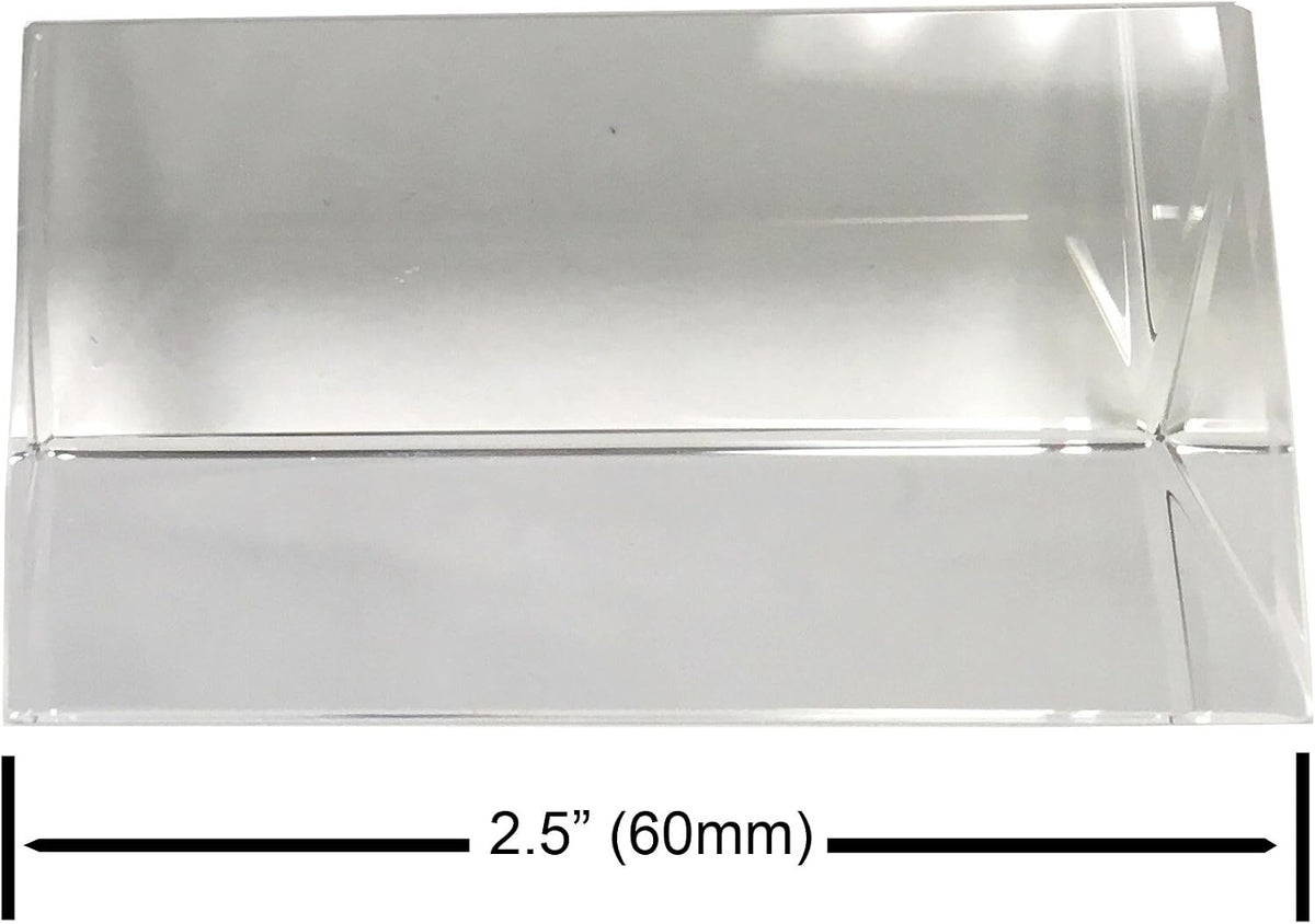 Amlong Crystal 2.5 inch Optical Glass Triangular Prism for Teaching - 2.5 Inch - image 3