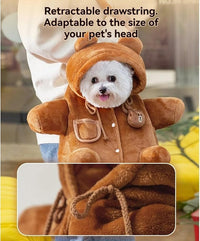 Cat Puppy Plush Outing Backpack Cute Bear Bee Design Anti-Escape Bag for Kitten Cat Small Dog Gift Choice