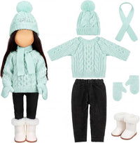 Bencailor 18 inch doll clothes set with jacket, vest, pants, hat and high boots in Christmas cowgirl - view 3
