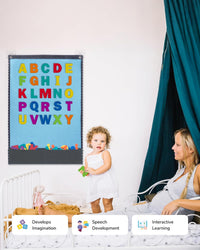 CHEFAN 32 x 22 inch flannel felt board for wall with colorful felt letters - view 3