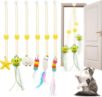 JIARON 6 PCS Interactive Cat Feather Toys