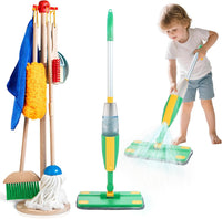 WOODMAM Wooden Kids Cleaning Set - SprayMop Edition