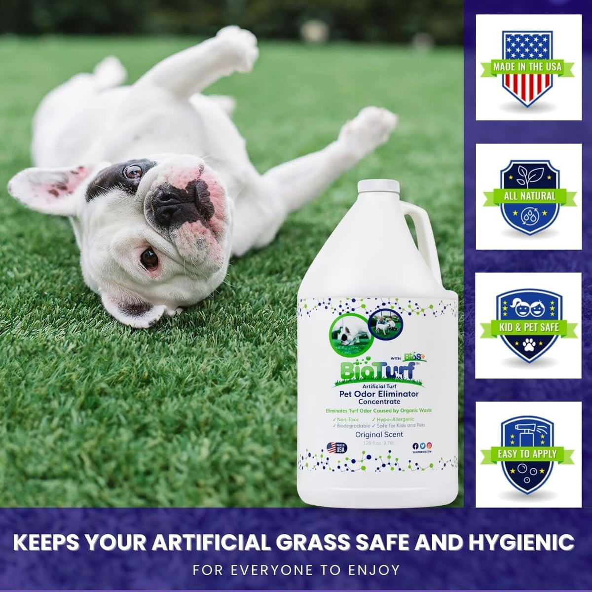 BioTurf BioS+ Artificial Turf Cleaner Deodorizer Concentrate – Essentials for Dogs - image 3