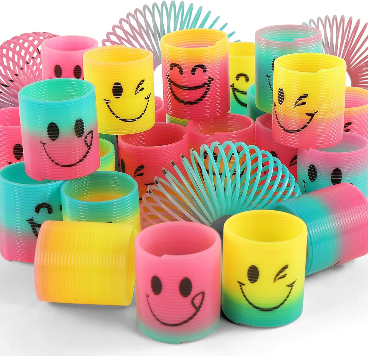 72 Pack Spring Rainbow Magic Fidget Stress Coil Mini Springs Bulk - 30 - image 3