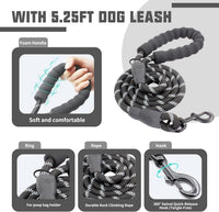 AUROTH Dog Harness for Large Dogs No Pull Tactical Harness and Leash - Black / M(Neck:17.7"-24",Chest:23.6"-31.9") - image 4