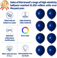 110pcs Black Balloon 12 inch - 12inch(normal) / A18-navy Blue - image 2