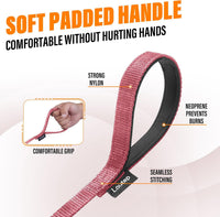 Long Line Dog Training Leash with Padded Handle - 30ft / Pink - image 3