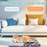 2 Pack Self Warming Cat Dog Bed Pad - Grey / 21" X 14" / Stars - image 4