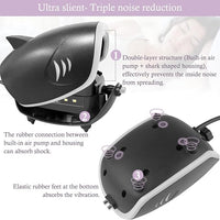 HITOP 3W 6W Silent Aquarium Air Pump -80GPH/160GPH Large Air Volume Fish Aerator, Adjustable Oxygen Pump for Fish Tank up to 300 Gallon