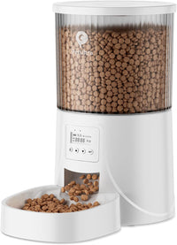 Automatic Cat Feeder: 4L Timed Cats Food Dispenser Programmable – Essentials for Cats - White