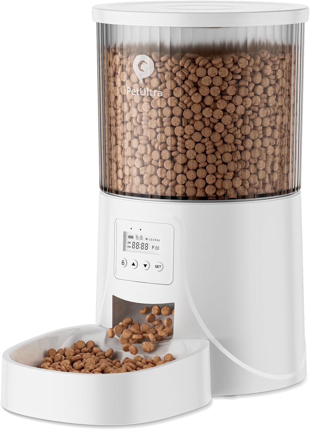 Automatic Cat Feeder: 4L Timed Cats Food Dispenser Programmable – Essentials for Cats - White