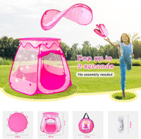 DISHIO Ball Pits with 50 Balls - Pink-with 50 Balls and Lights - image 3