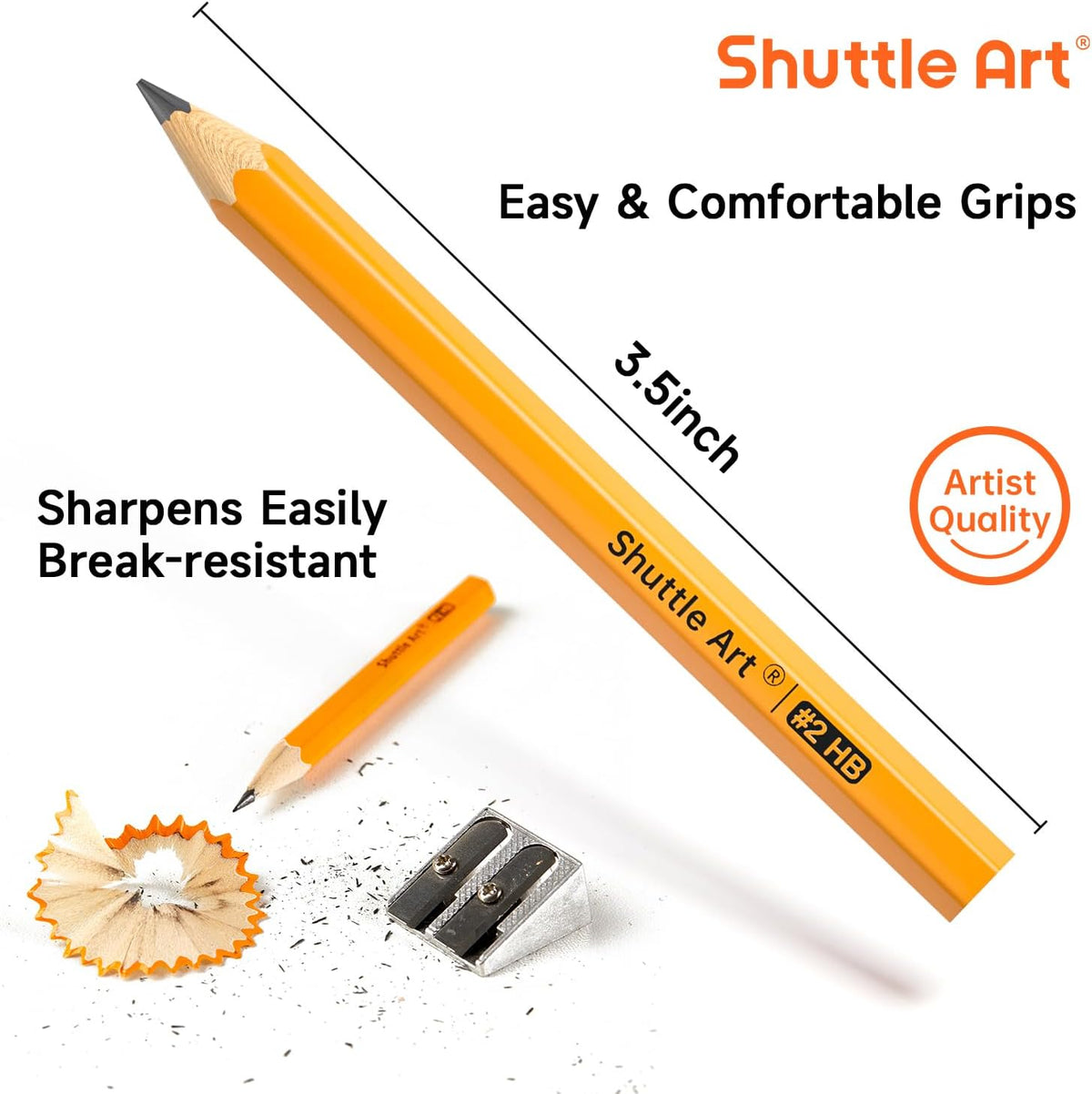 Shuttle Art 360 Pack #2 HB Golf Pencils - Yellow / 360 - image 2