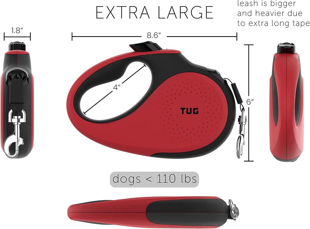 TUG Original Retractable Dog Leash - Red / XL - image 3