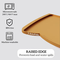 OHMO Cat Food Mat, Silicone Pet Feeding Mat, 18x9.8 - 24"L x 15"W / Honey - image 4