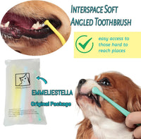 E.M&S.T micro head pet toothbrush set with 3 round and 2 pointed brushes - view 2