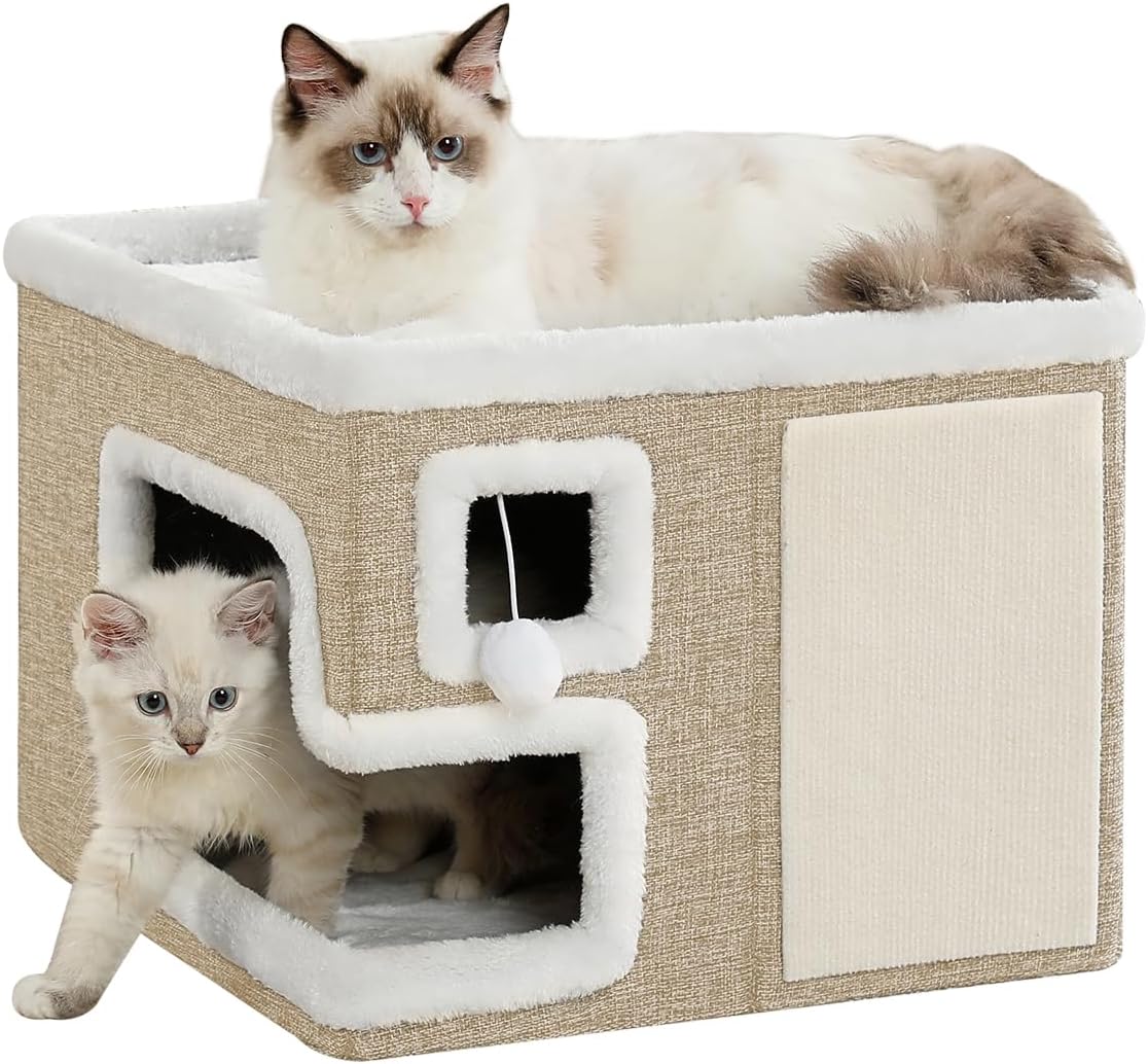 Cat Houses for Indoor Cats - Khaki‌ / Large