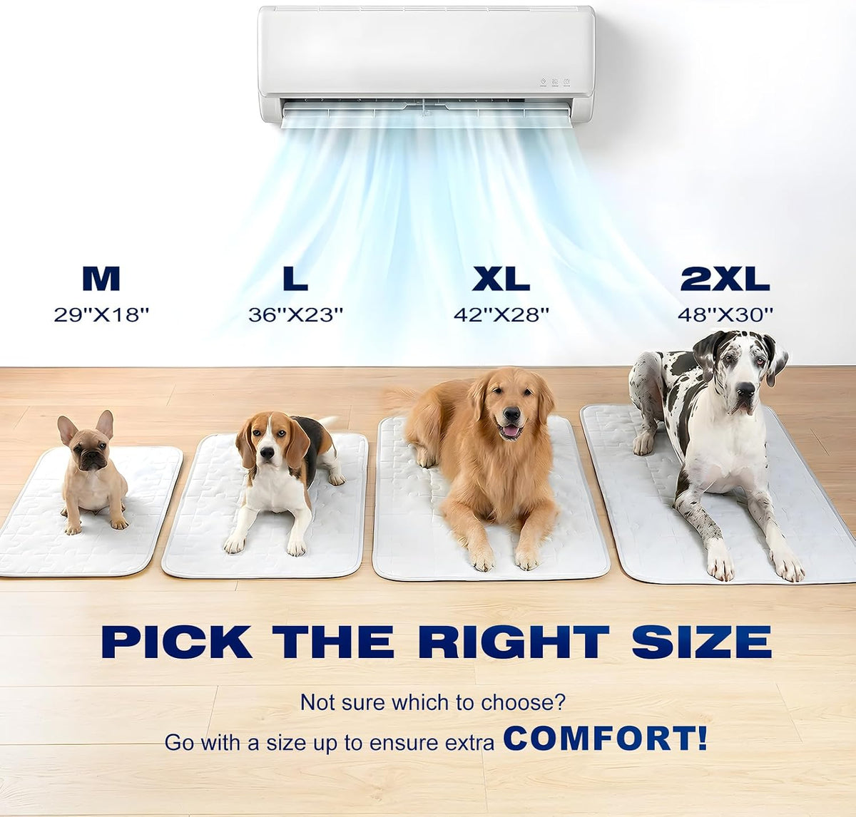 Cooling Dog Mat Large, Breathable 3D Mesh No-Gel Pad - Gray / 29" * 18" - image 3