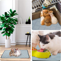 4 Pack Guinea Pig Cage Liners Washable Guinea Pig Bedding Reusable - Light Grey / 48" x 24" (4 Pack) - image 4