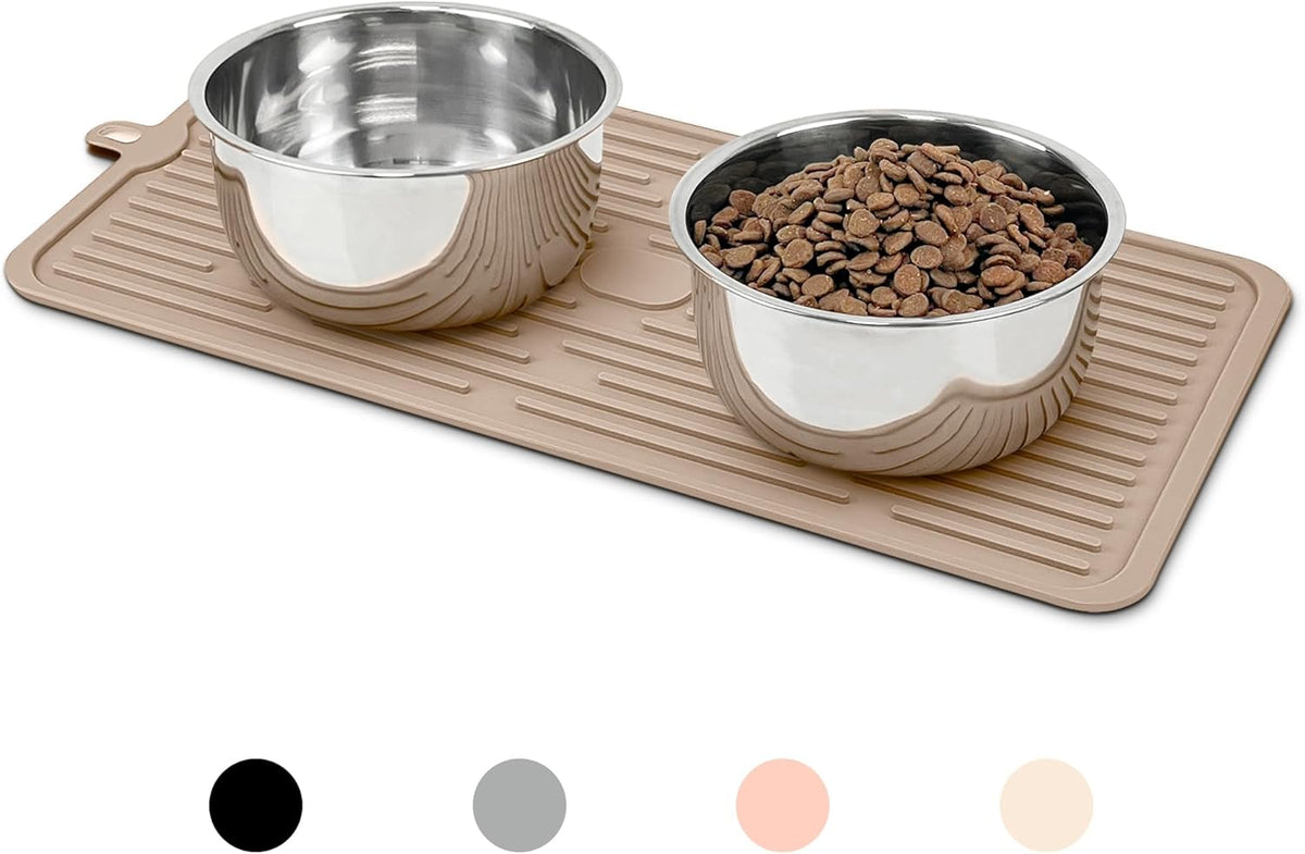 Pet Placemat for Dog and Cat - Taupe