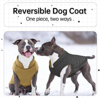 Lelepet Reversible Dog Coat Windproof Dog Jacket Lightweight Puffer - Extra Large / Gray - image 2
