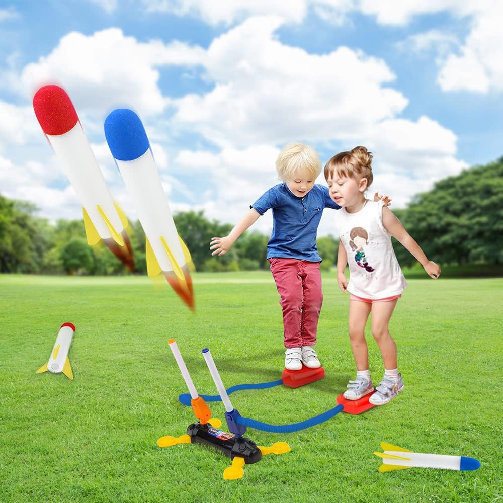 BananMelonBM Rocket Launcher for kids 8 Flashing Foam Rockets – Fun for Kids & Family - image 3