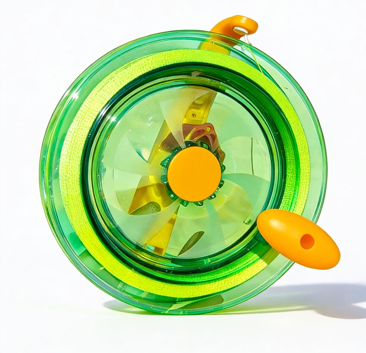 Simxkai Kite Line Winder – Beginner-Friendly Spool with Easy-Grip Handle – Fun for Kids & Family - 7in with 500ft / Green