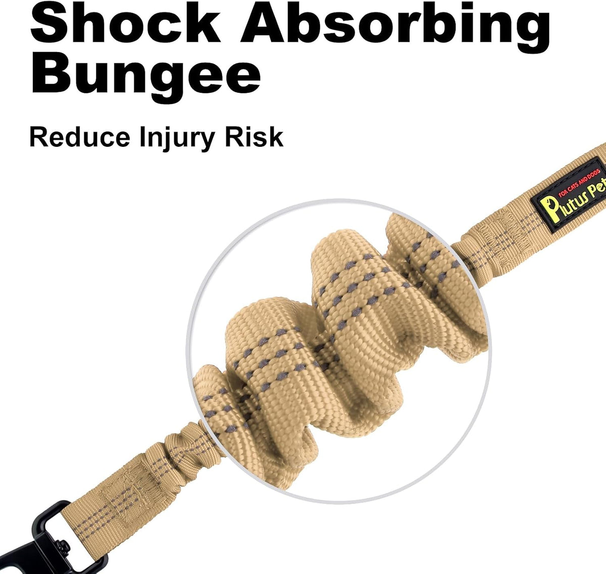 Plutus Pet Dog Seat Belt for Car - Beige - image 4