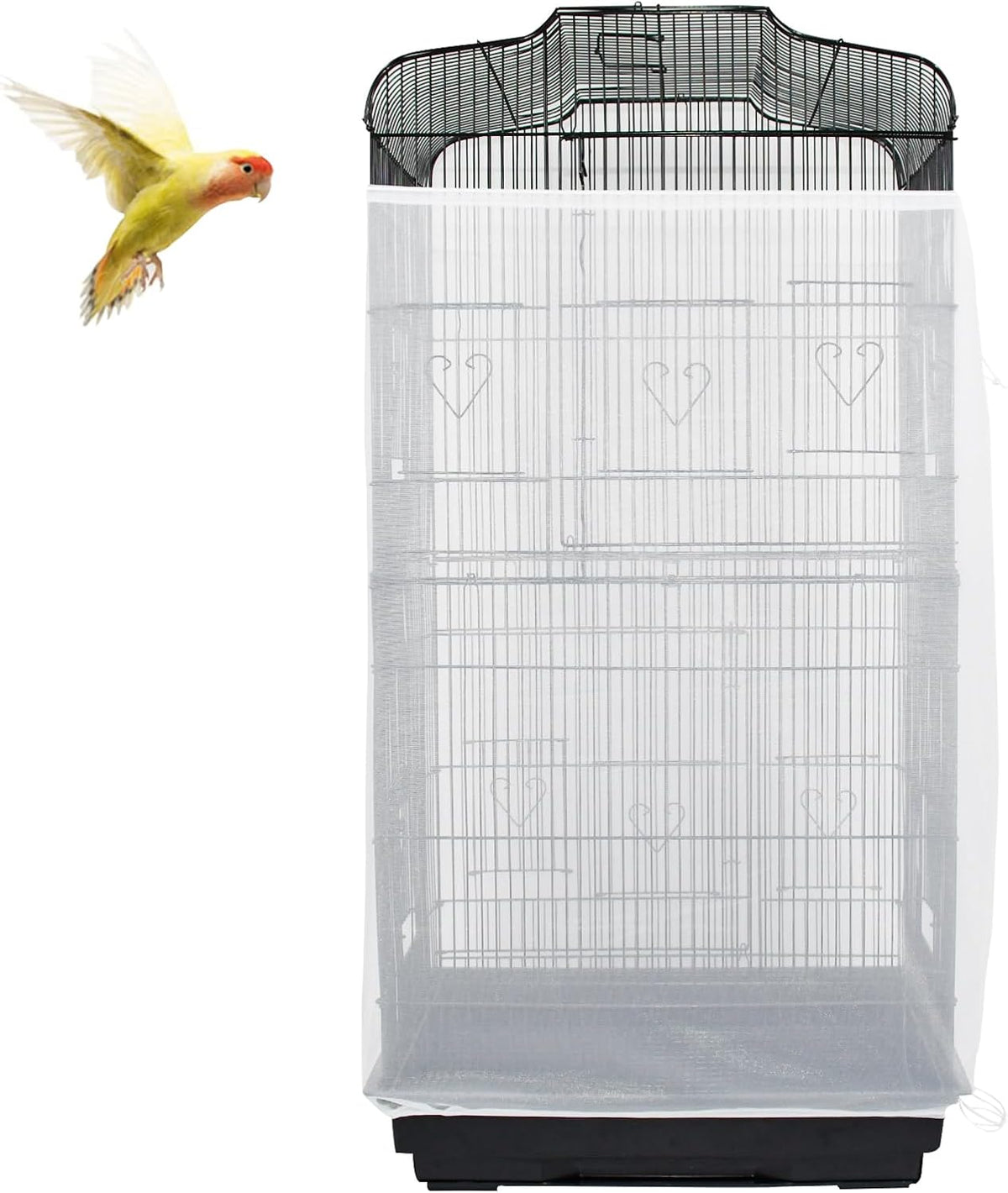 Large Bird Cage Seed Cather - 78.5*27.6in-white
