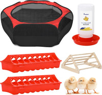 Pawaboo Small Animal Playpen, Waterproof Portable Pet Cage Tent - Z-Red+Black / 5