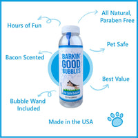 Barkin' Good Bubbles 9.5 fl oz bottle of bacon-scented bubble solution for dogs - view 3