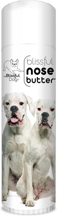 The Blissful Dog White Boxer Nose Butter for Dry, Cracked Skin, Lick-Safe Dog Nose Balm with Moisturizing Shea Butter, Almond, Olive, and Essential Oils, Pet Supplies, Uncented, 0.50 oz.