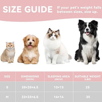 23in Round Cat Dog Bed for Large Medium Small Dogs Cats, Machine Washable Sleeping Sofa, Non-Slip Bottom Breathable Soft Calming Pet Cuddler for Indoor/Outdoor/Car/Cage, Brown