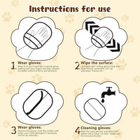 Pet Hair Remover Gloves,Electrostatic Removal for Pet Hair,Reusable Cat & Dog Grooming Gloves for Clothing/Couch/Furniture/Carpet/Car Seat(2Pcs)