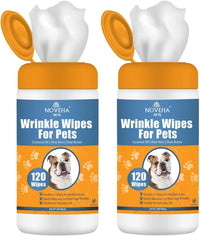 NOVEHA Pet Wipes, Formulated Pet Wipes - 240 Wrinkle Wipes