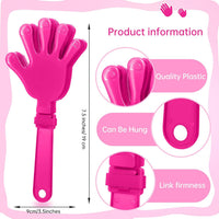 ZCYSRLQIN 12 pack hot pink plastic hand clappers noisemakers, 7.5 inch - view 28