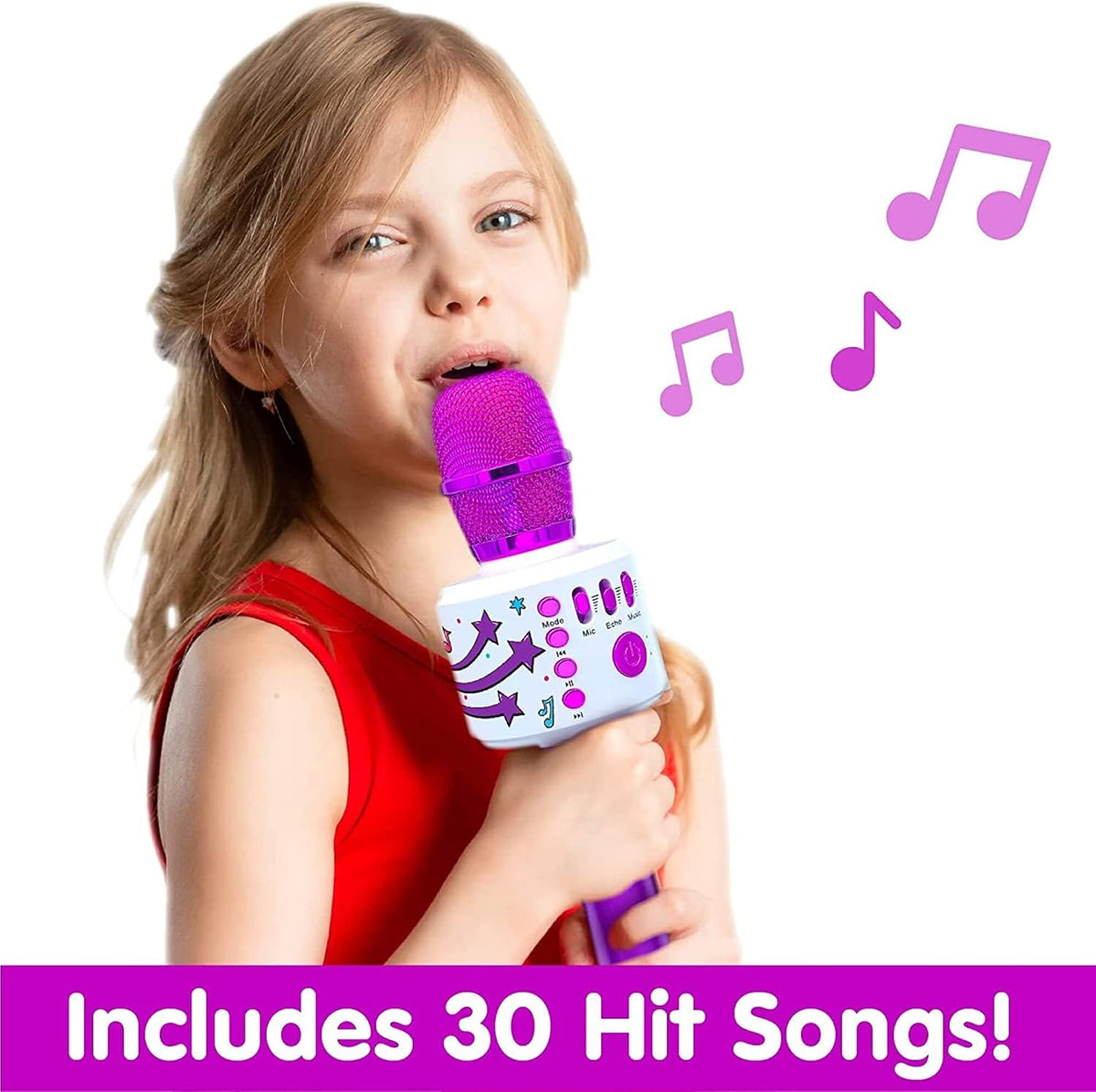 Move2Play Motown Magic, Bluetooth Karaoke Microphone - Purple - image 2