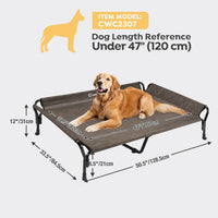 Veehoo Cooling Elevated Dog Bed - Brown / 50.5"L x 33.5"W x 12.0"Th - image 3