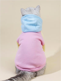 Basic Dog Hoodie Sweatshirt Puppy Sweater Warm Cat Costumes Pet - X-Small / Pink - image 3
