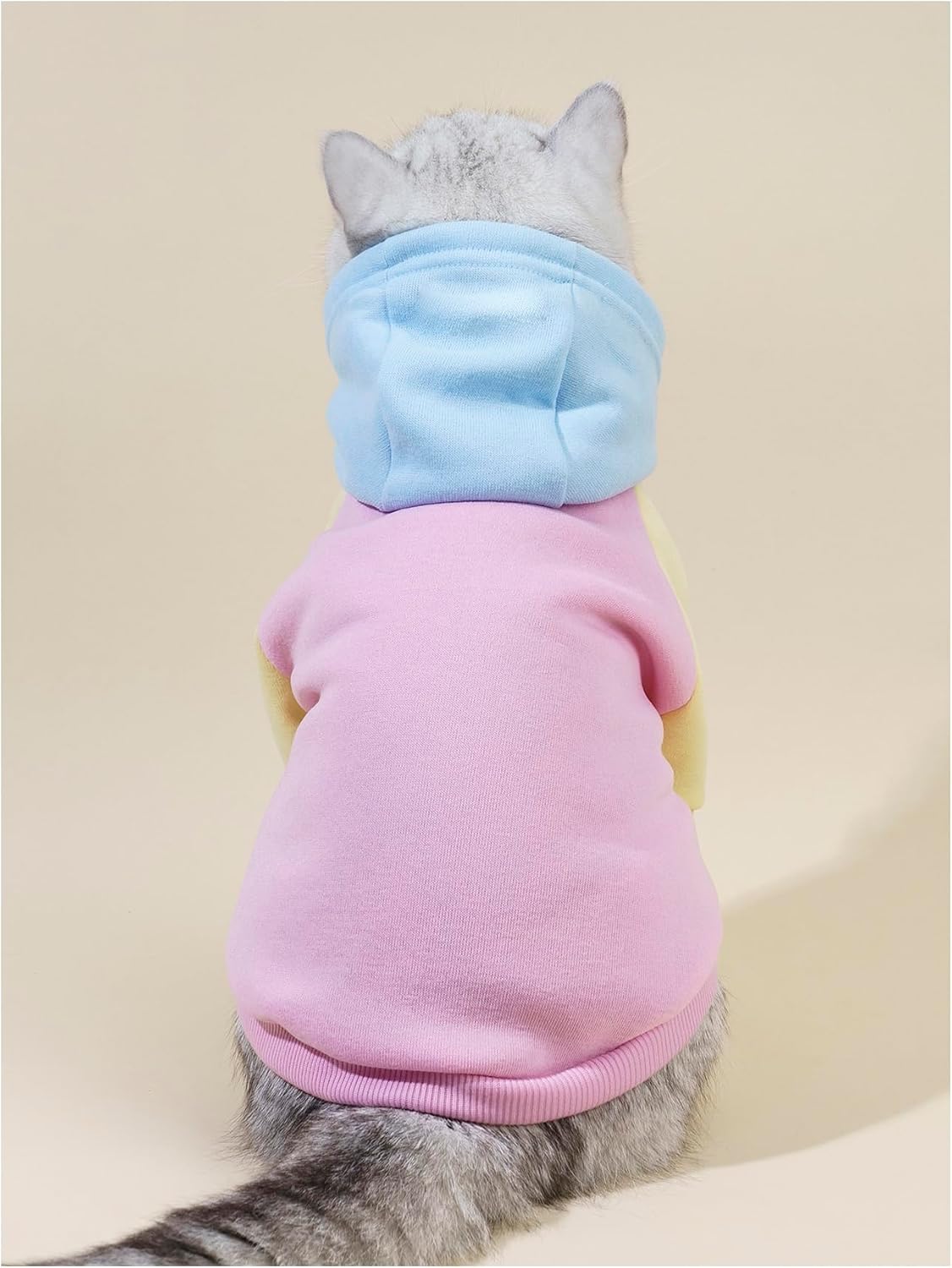 Basic Dog Hoodie Sweatshirt Puppy Sweater Warm Cat Costumes Pet - X-Small / Pink - image 3