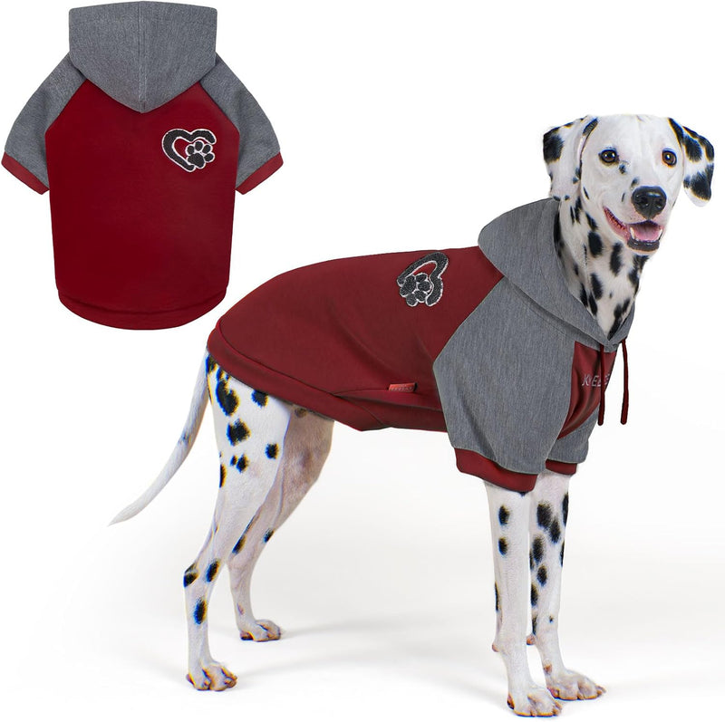 KYEESE Dog Hoodie for Small Dogs Soft Pullover Dog Sweater for Daily - XX-Large (35-60lbs) / 4#Red