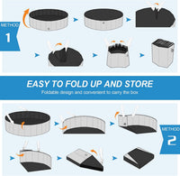 Niubya Foldable Dog Pool, Collapsible Plastic Dog Swimming Pool - XL - 48'' x 12'' - image 4
